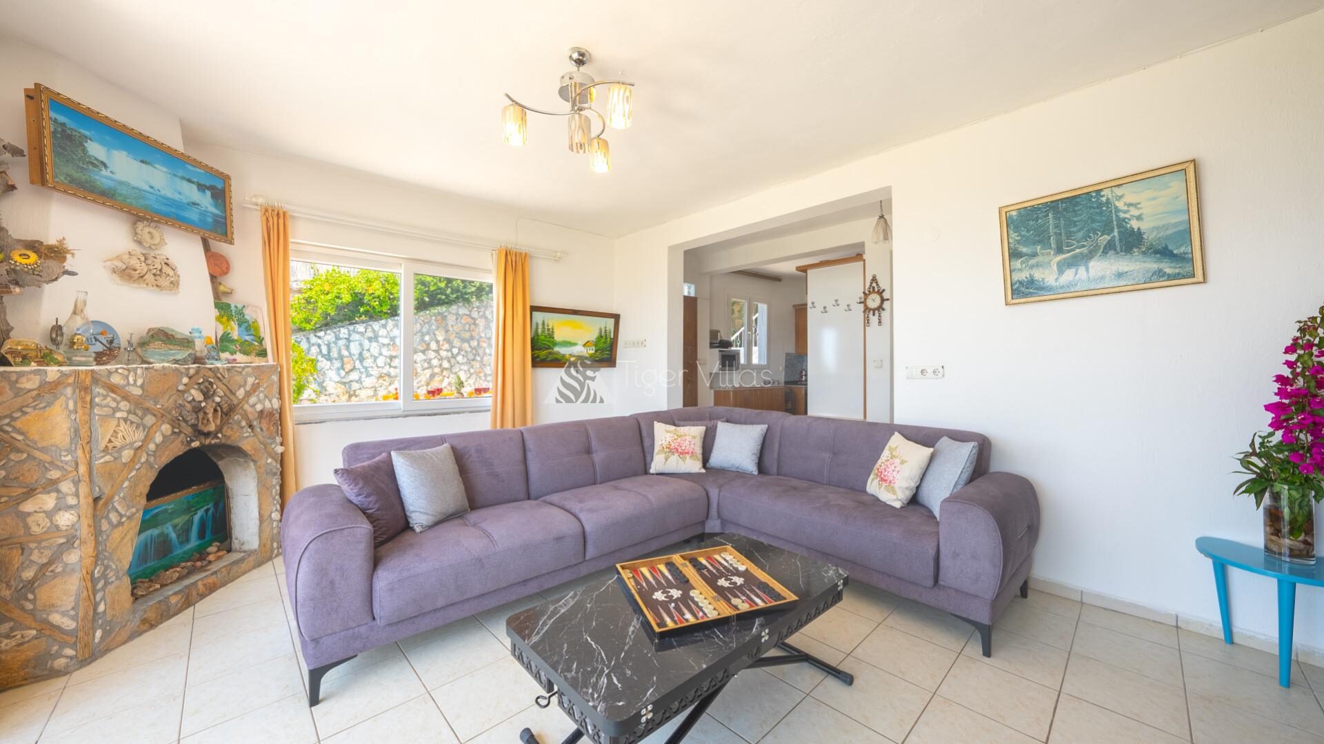Villa Barış Living room 2 – villa for rent in Kördere