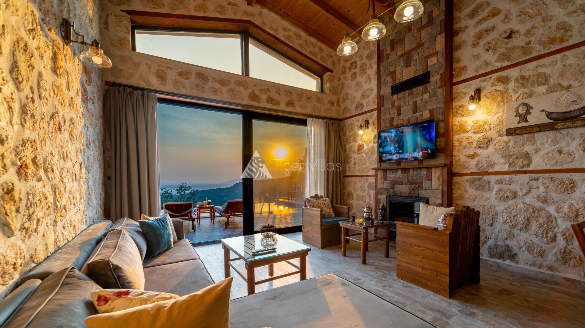 Villa Selen Living room 5 – villa for rent in Üzümlü