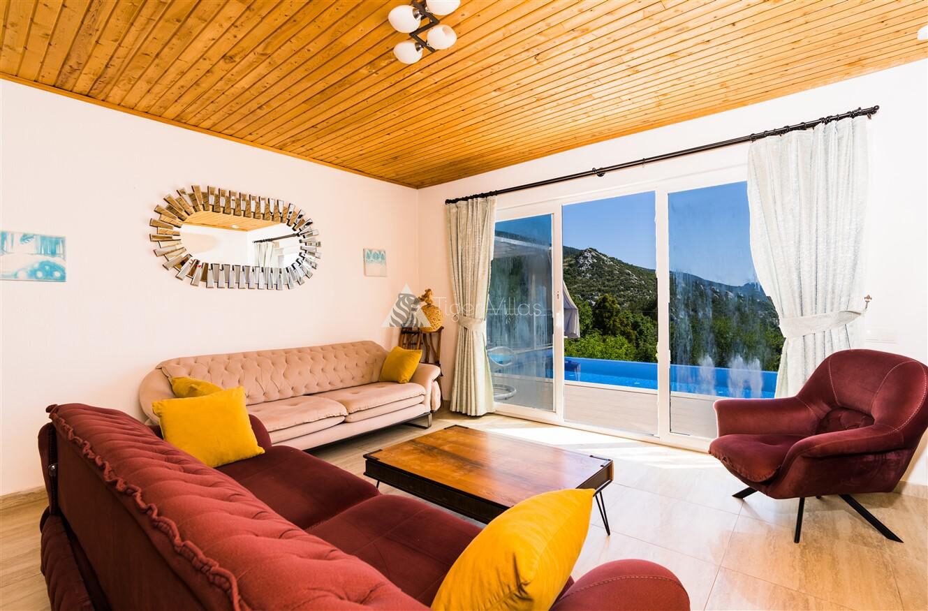 Villa Pınar Living room 1 – villa for rent in İslamlar