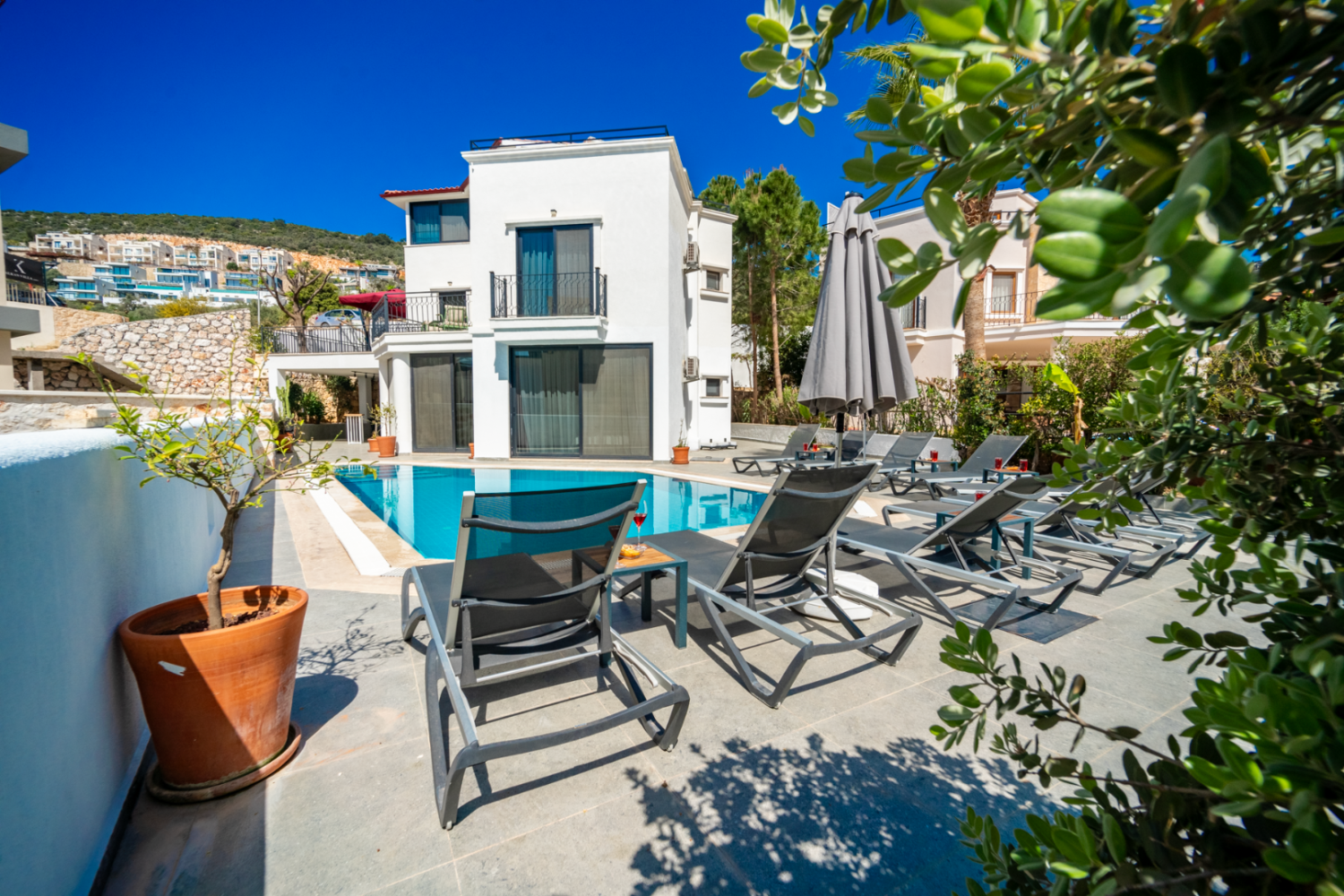 Villa Fey ; Sea view rental villa for (8) people located in Kalkan Ortaalan region