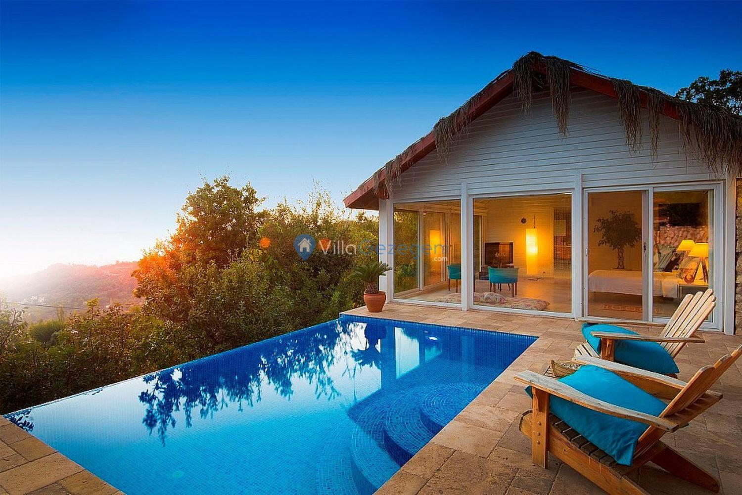 Villa Uzum Tanesi-Kalkan/Islamlar,Halal Economic,Secluded Honeymoon villa with jacuzzi and private pool