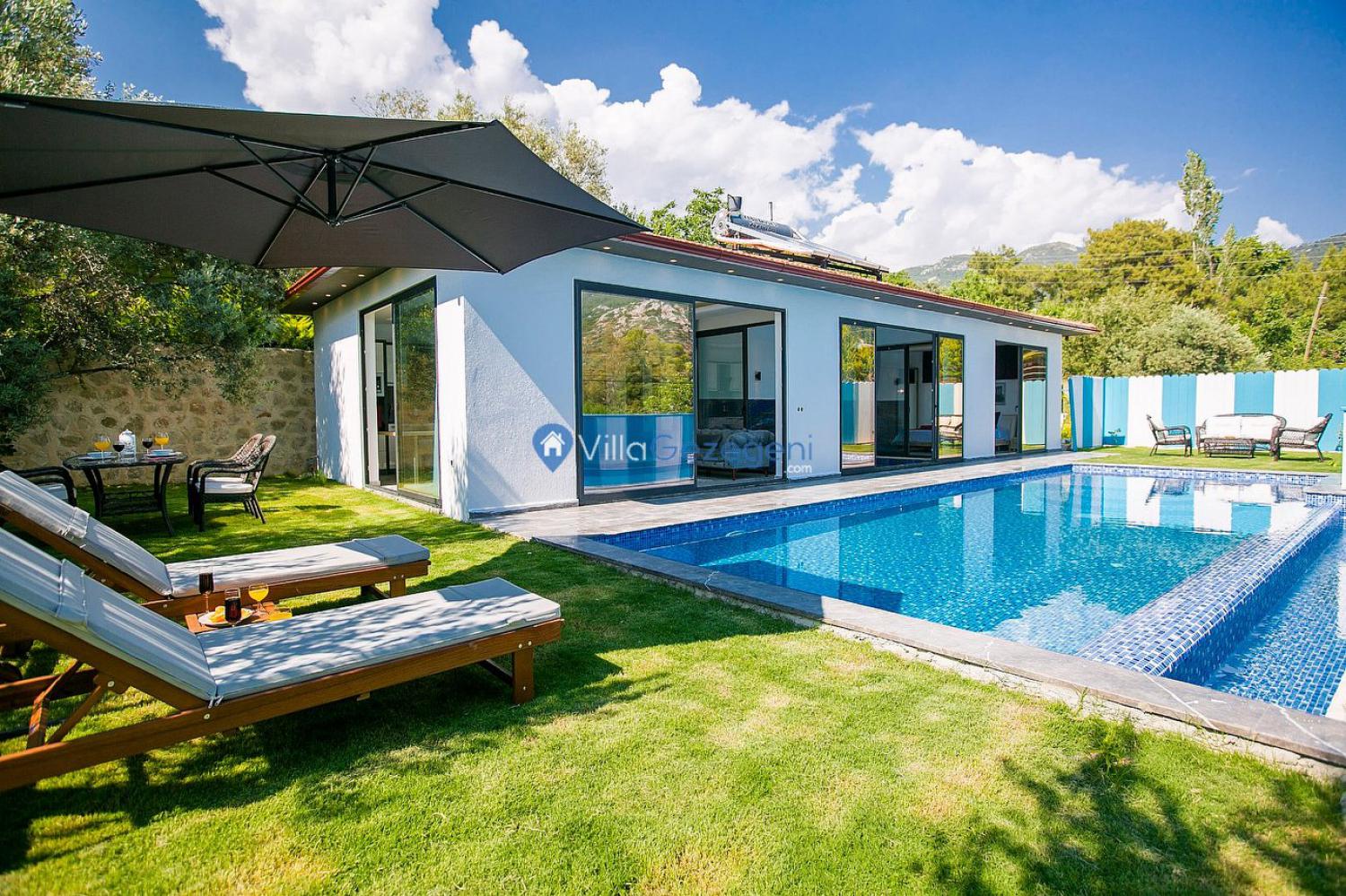 Villa Monolisa-Kalkan/İslamlar ,3 bedrooms/Sleeps 6 villa with private secluded pool,unvisible pool terrace,compeletely private pool terrace,halal villa holiday,halal booking