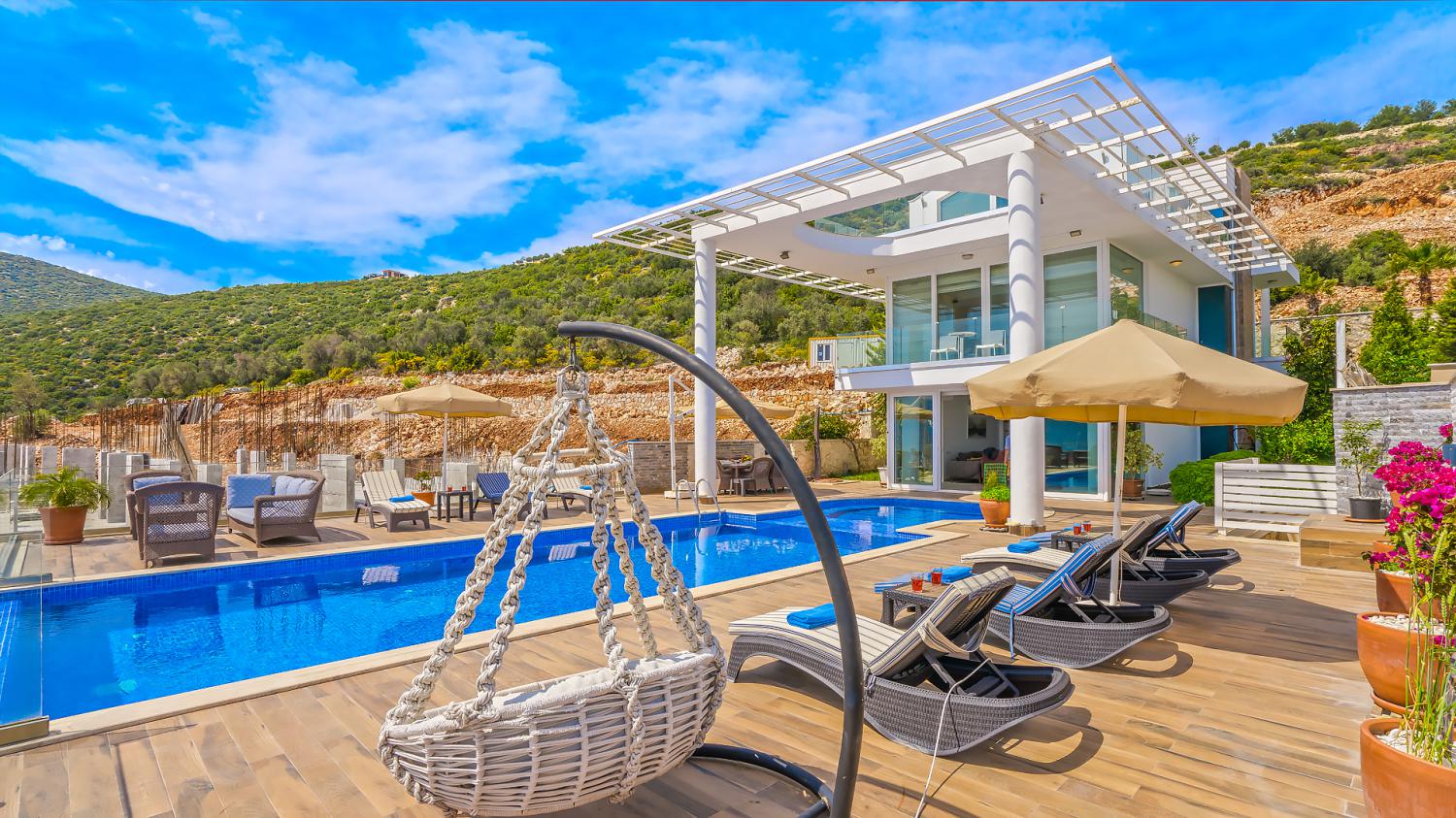 Villa Hillside 3-Kalkan/Kalamar,4 bedrooms/Sleeps 8,Luxury,alfresco jacuzzi,near kalamar beach